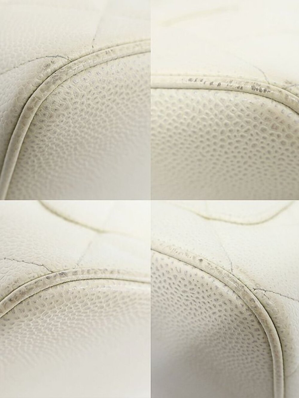 Chanel Medallion Tote Ivory Caviar Leather Handbag - Picture 5 of 10